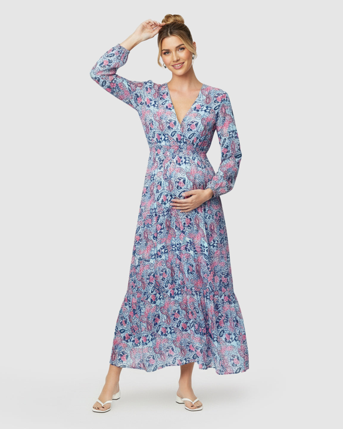 Boho Paisley Flowy Maxi Dress