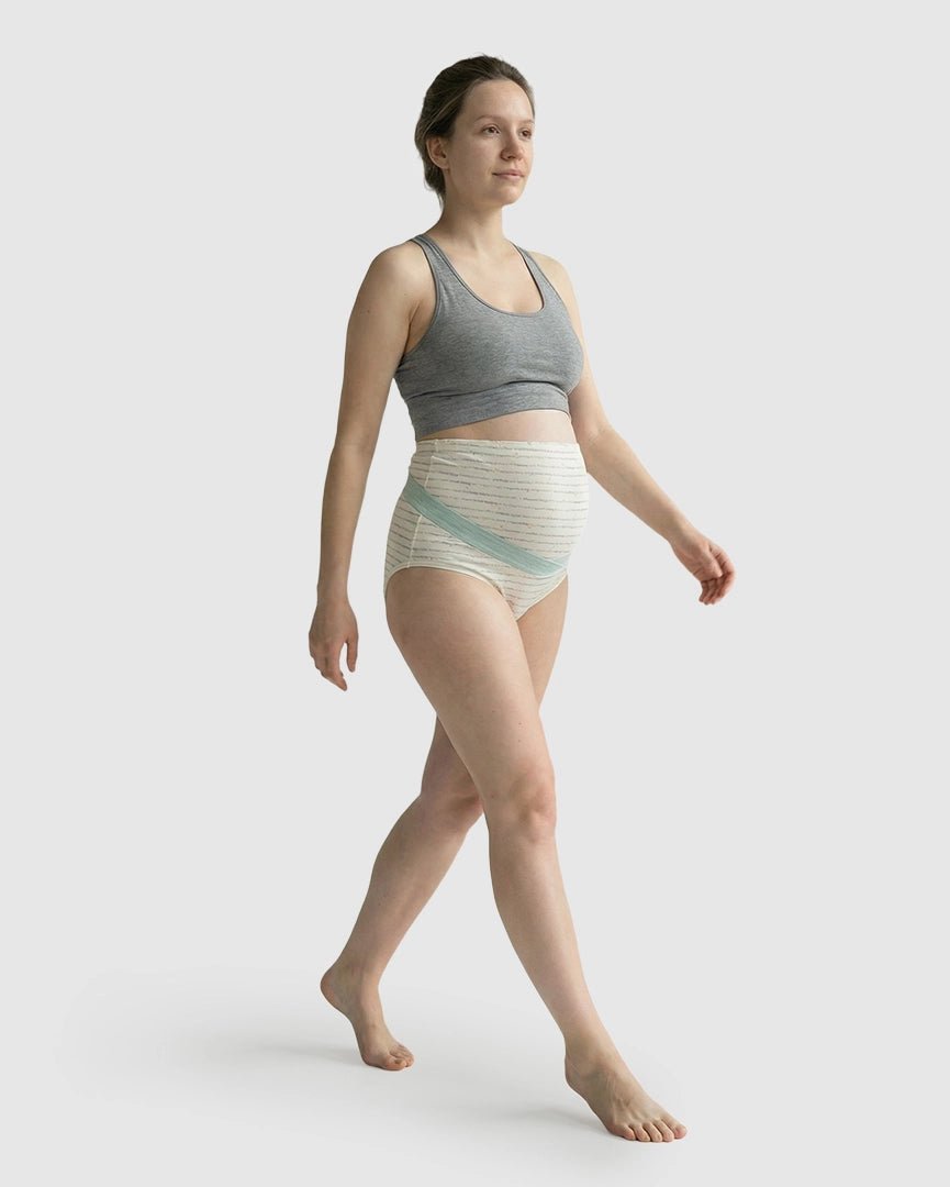 High-Waisted Letter Pattern Maternity Underwear