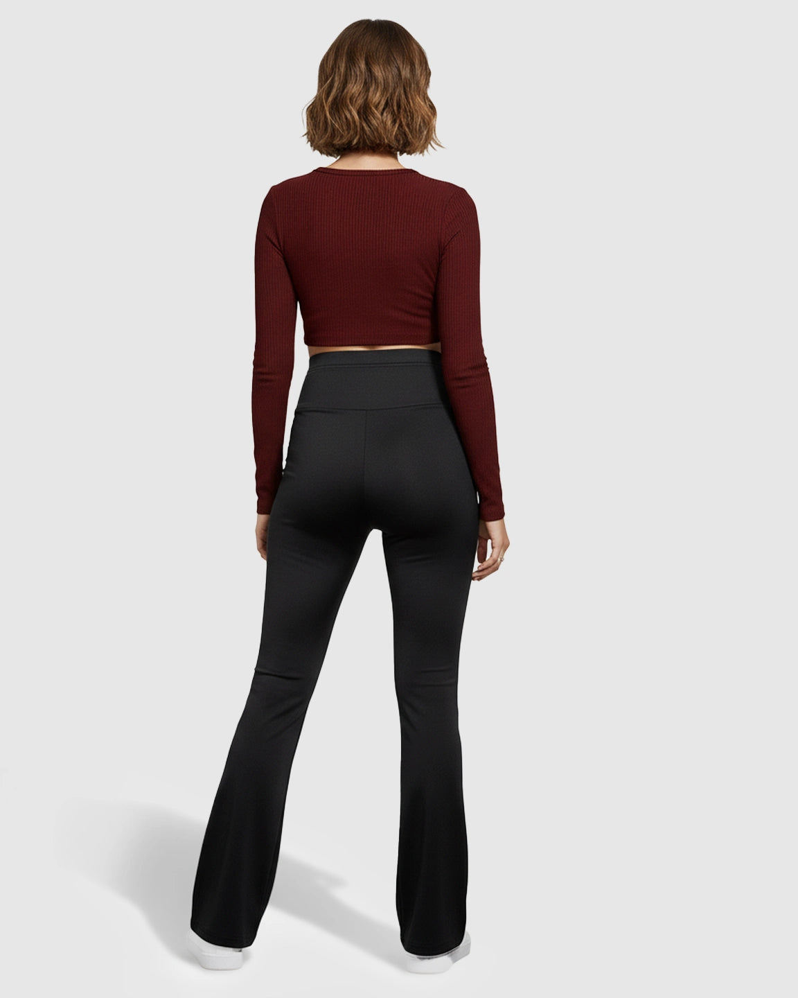 Crossover Waist Flared Maternity Pants