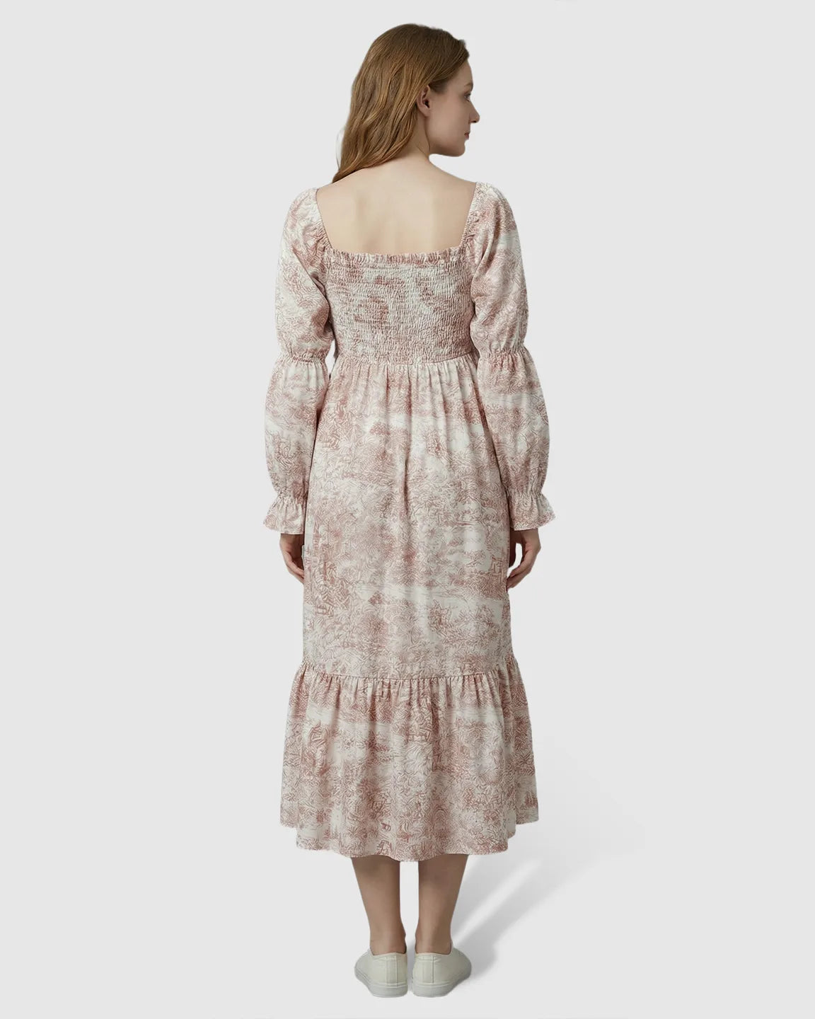 Floral Print Tiered Skirt Maternity Maxi Dress