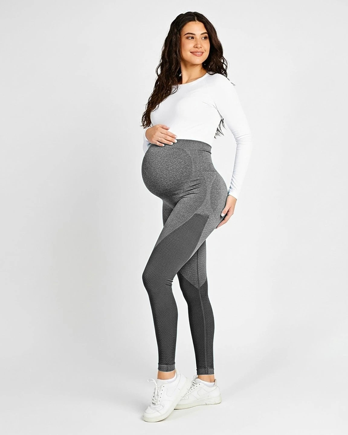 High-Elastic Body-Hugging Maternity Leggings