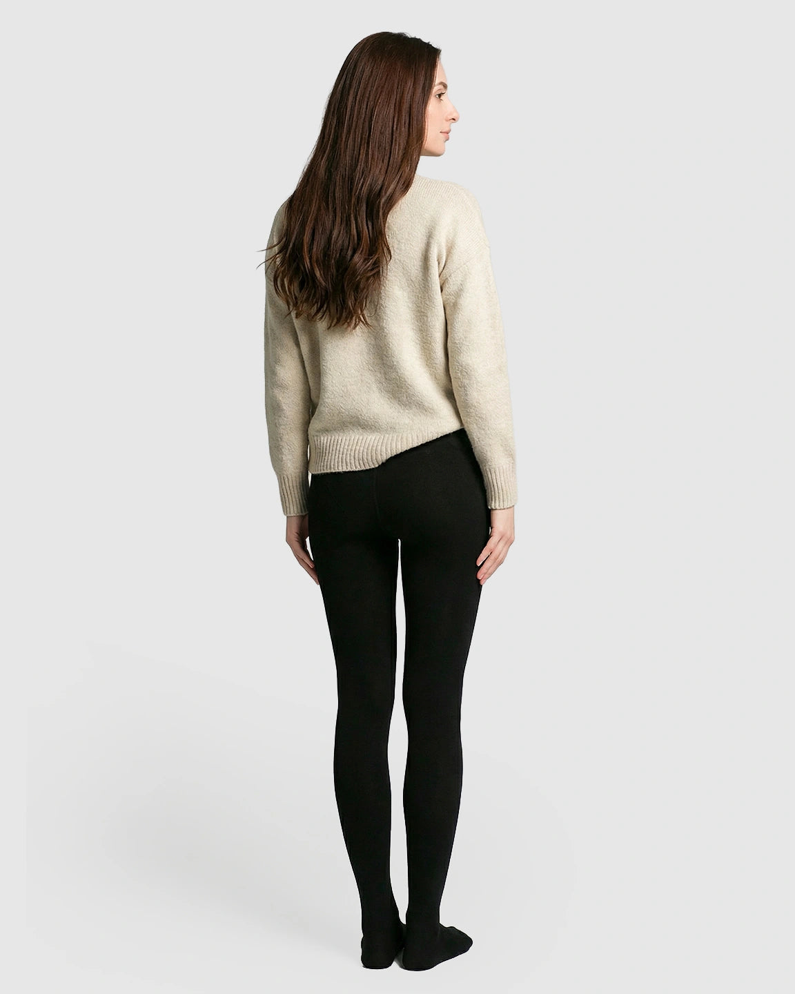 High-Waist Belly Support Footless Design Maternity Leggings