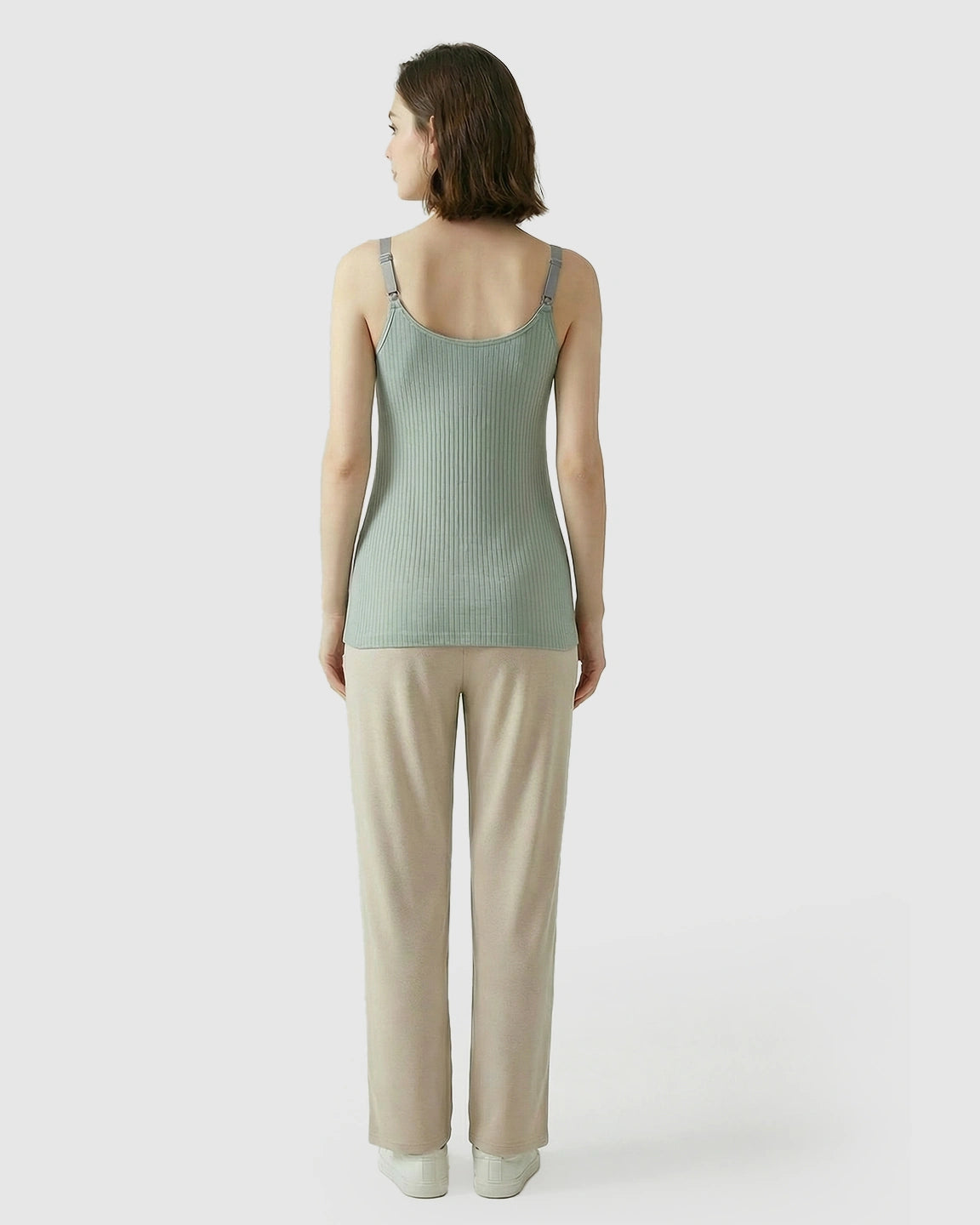 Easy-Access Crisscross Ribbed Nursing Camisole