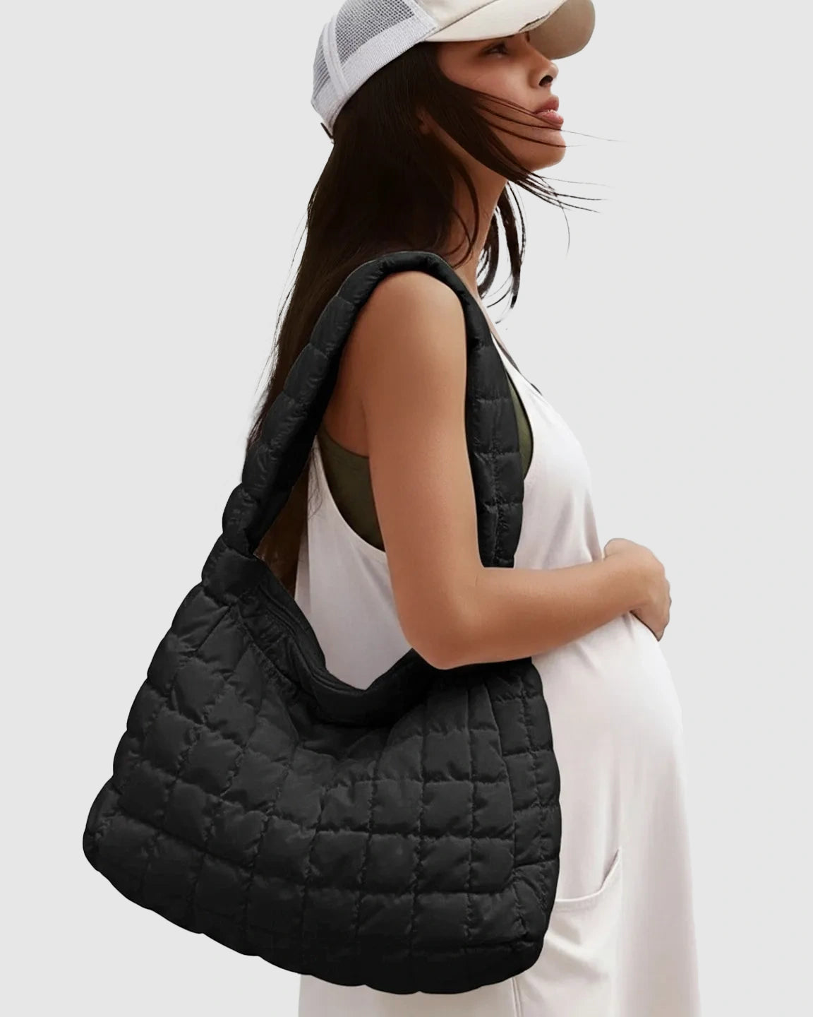 Plush Quilted Diaper Bag