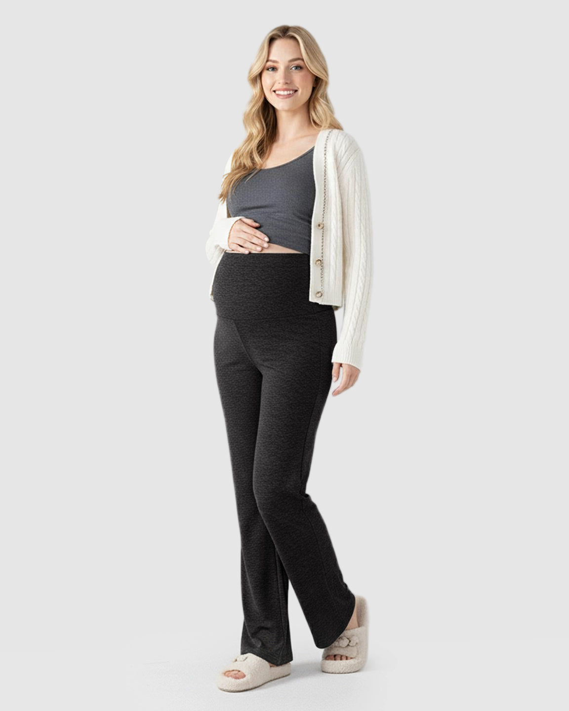 Wide-Leg Flowy Support Maternity Pants