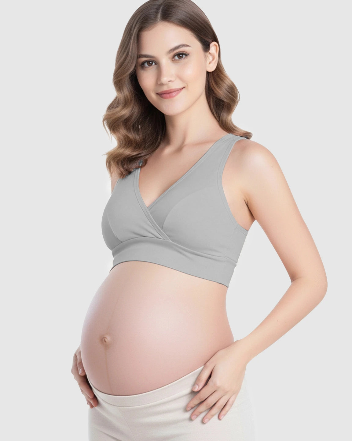 Wireless Cotton Crisscross Nursing Camisole Bra