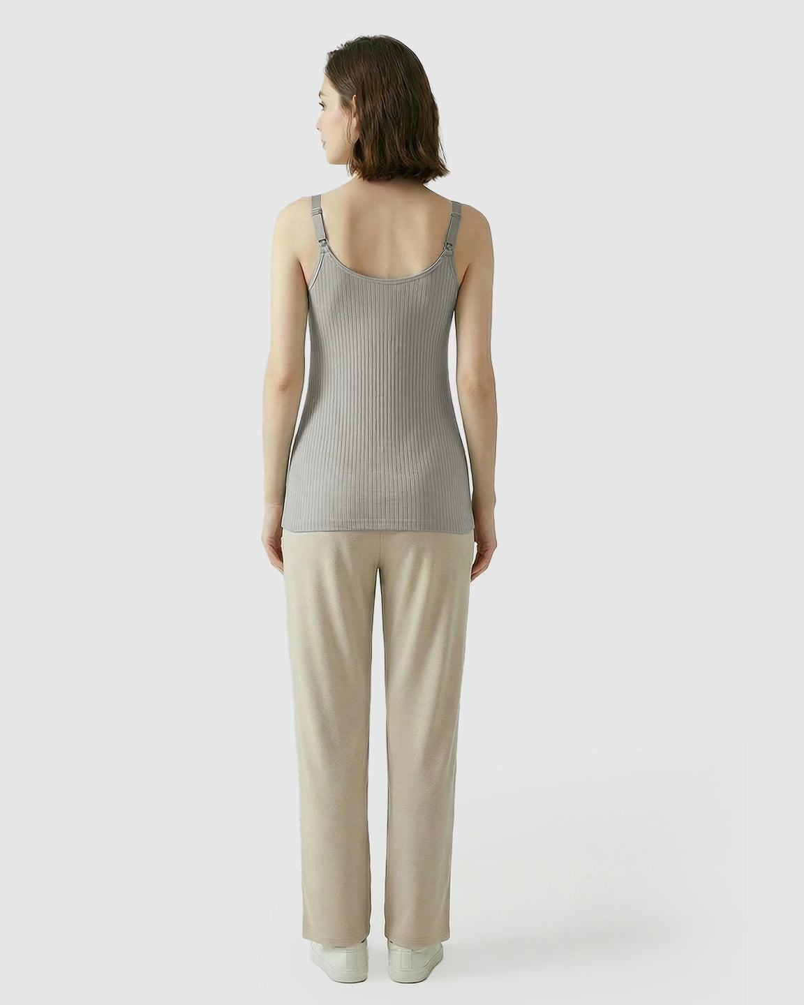 Easy-Access Crisscross Ribbed Nursing Camisole