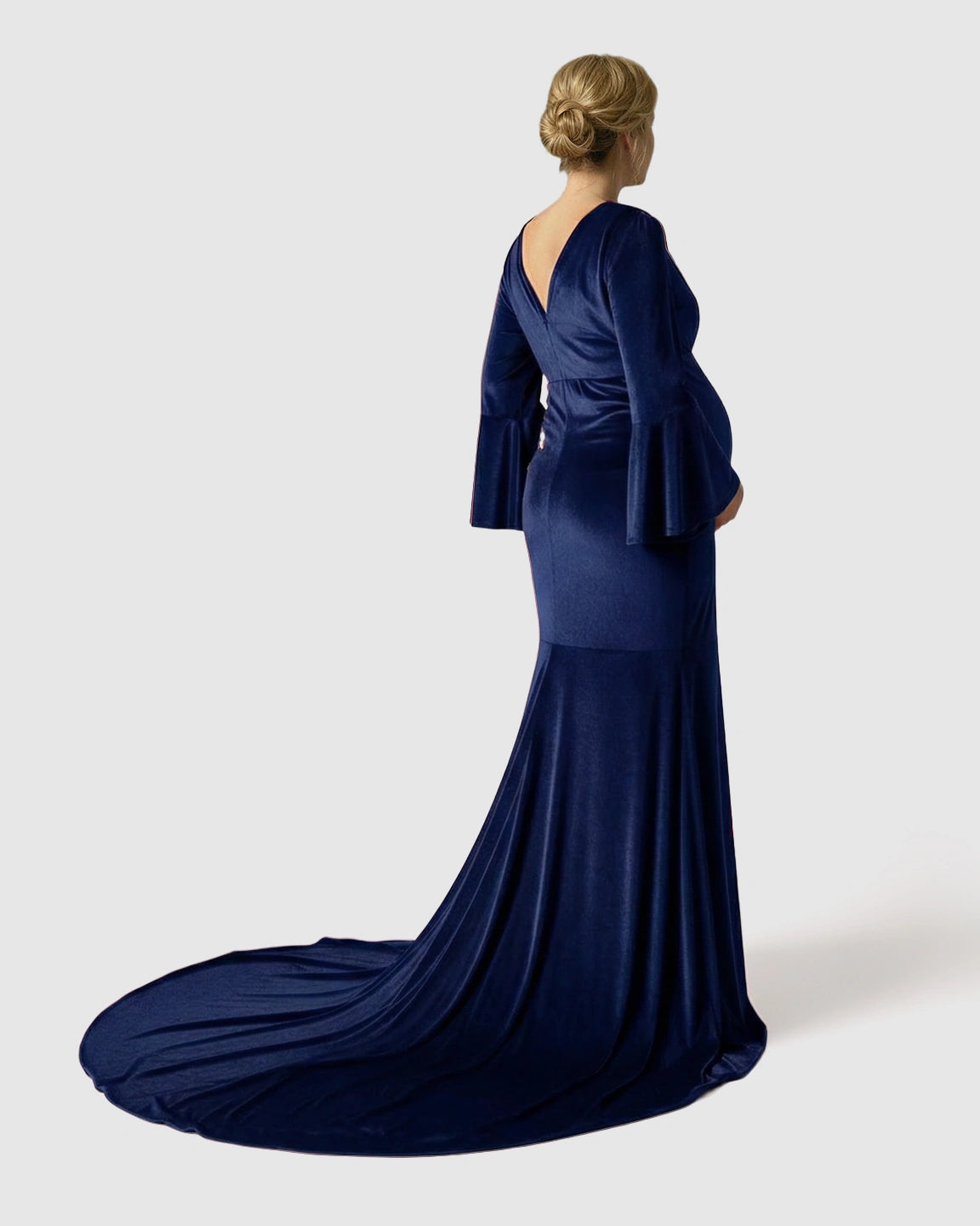 Velvet Mermaid Fit Maternity Gown