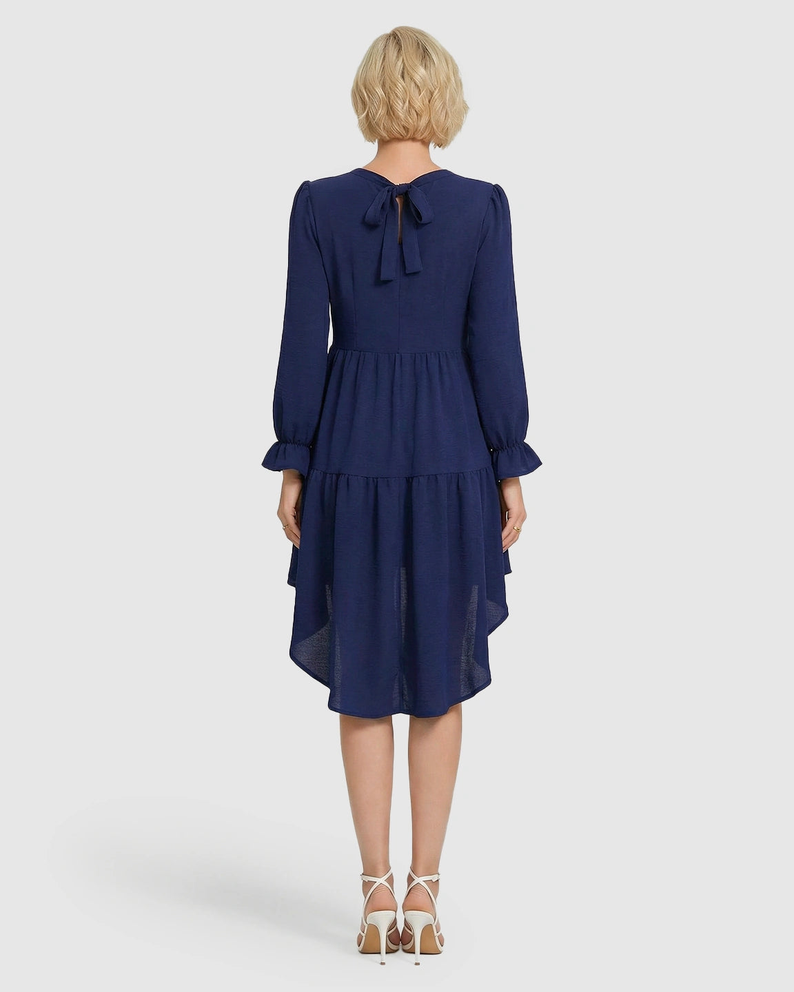 Tie-Back Fishtail Hem Maternity Dress