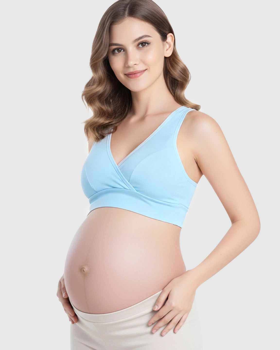 Wireless Cotton Crisscross Nursing Camisole Bra