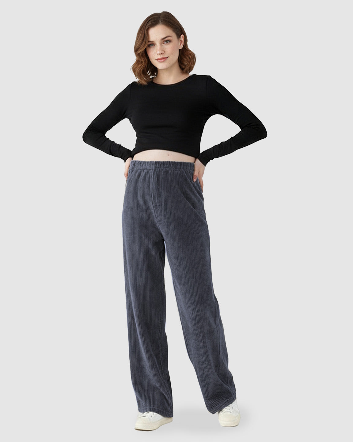 High-Waist Flowy Support Maternity Pants