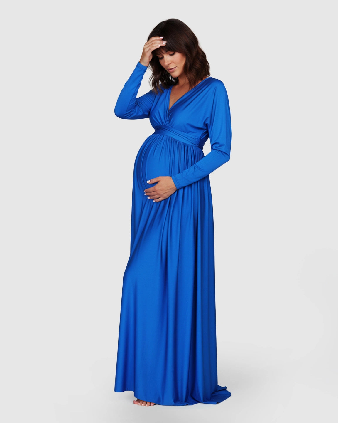 Empire Waist Elegant Maternity Maxi Dress
