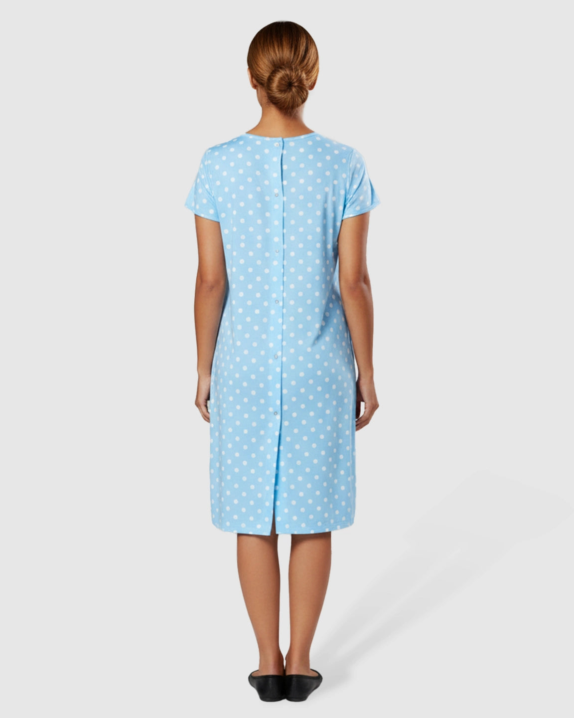 Hidden Nursing Access Polka Dot Maternity Dress