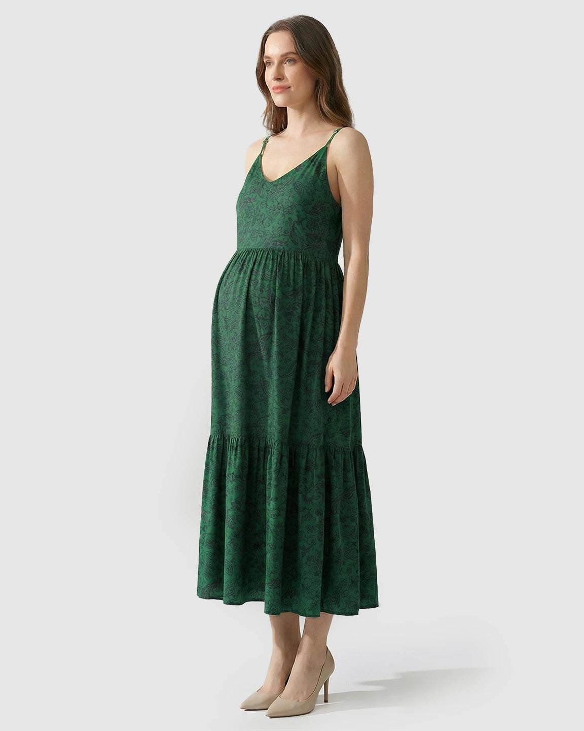 Built-In Bra Loose H-Line Maternity Nightdress
