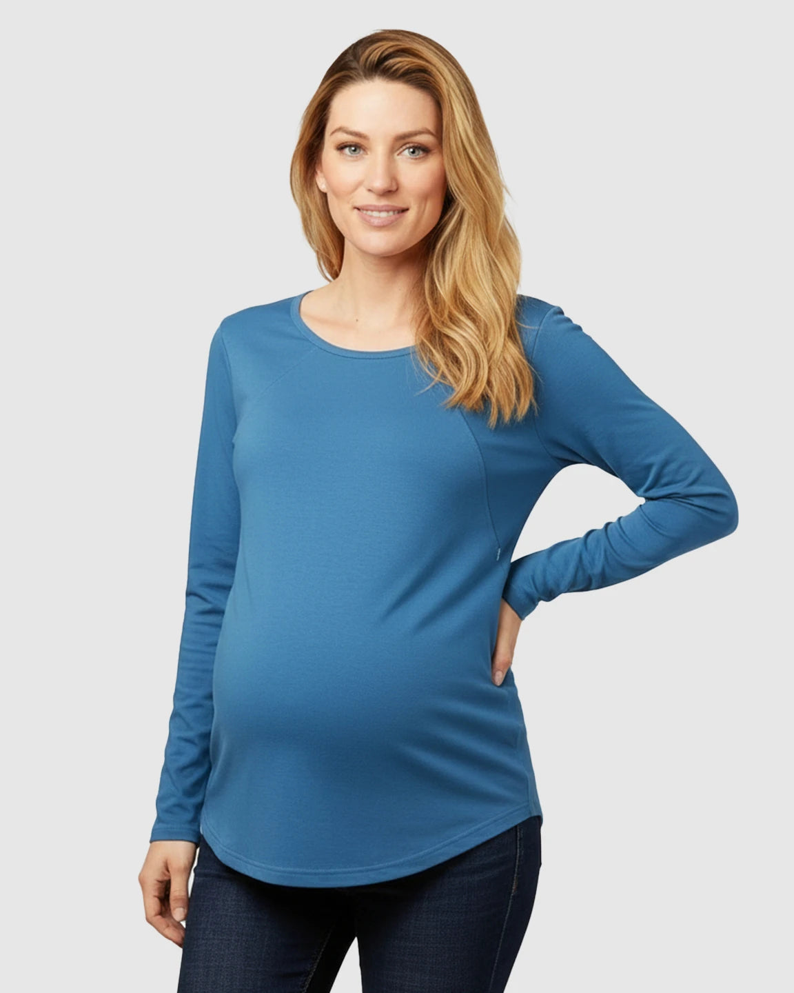Side-Zip Nursing Access Everyday Maternity Top