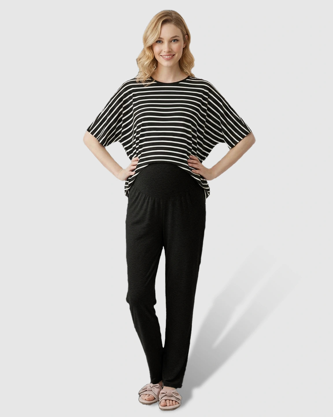High-Waist Straight-Leg Maternity Pants