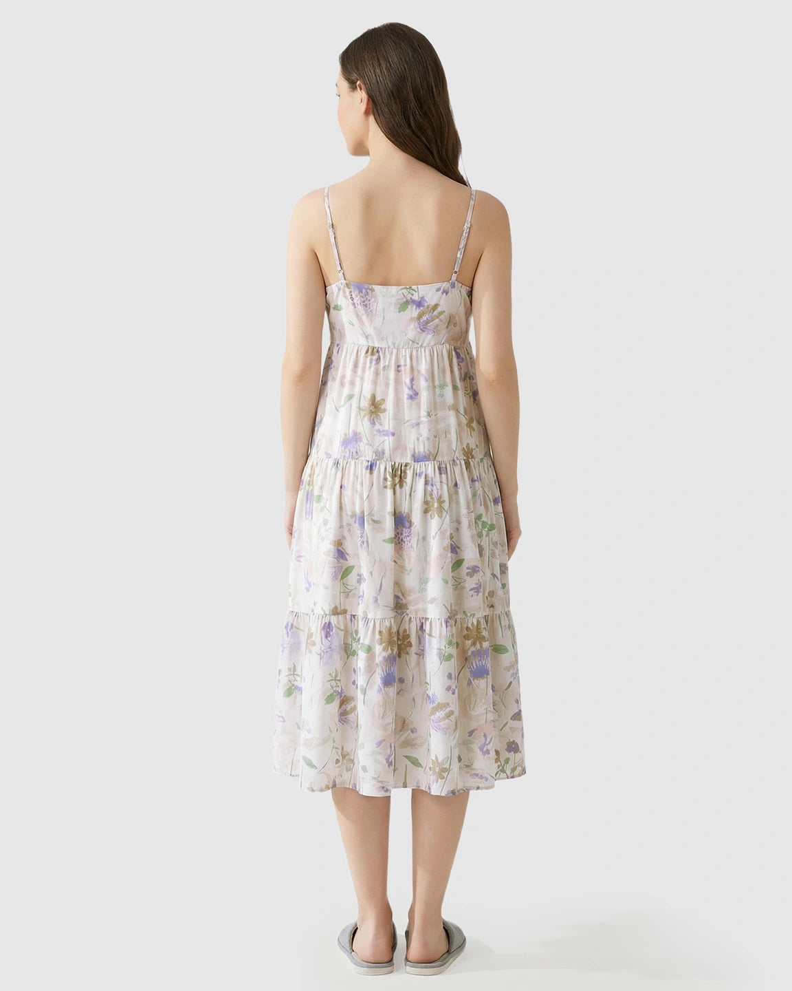 Thin Strapped Floral Maternity Nightdress