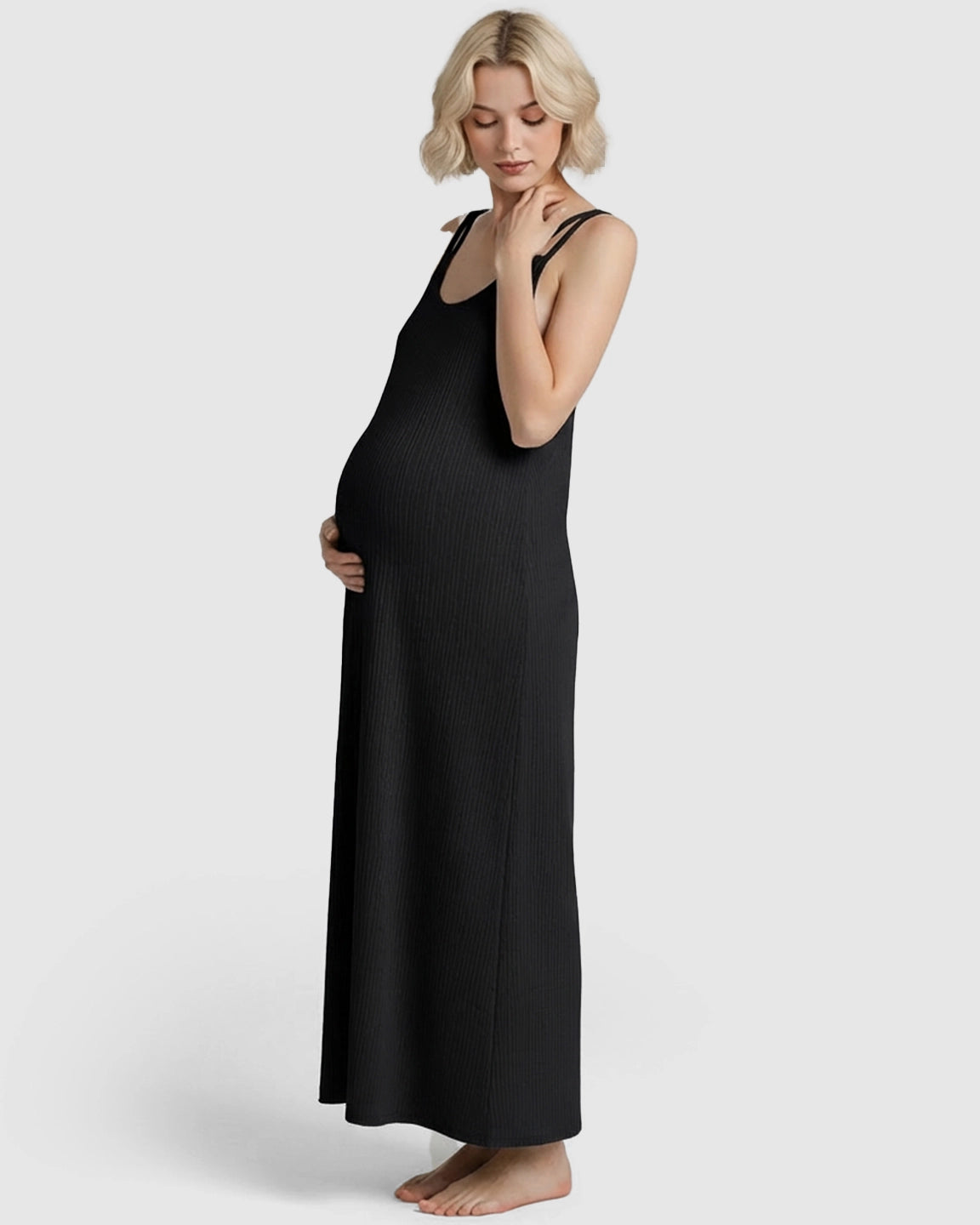 Double Shoulder Straps Everyday Maternity Dress