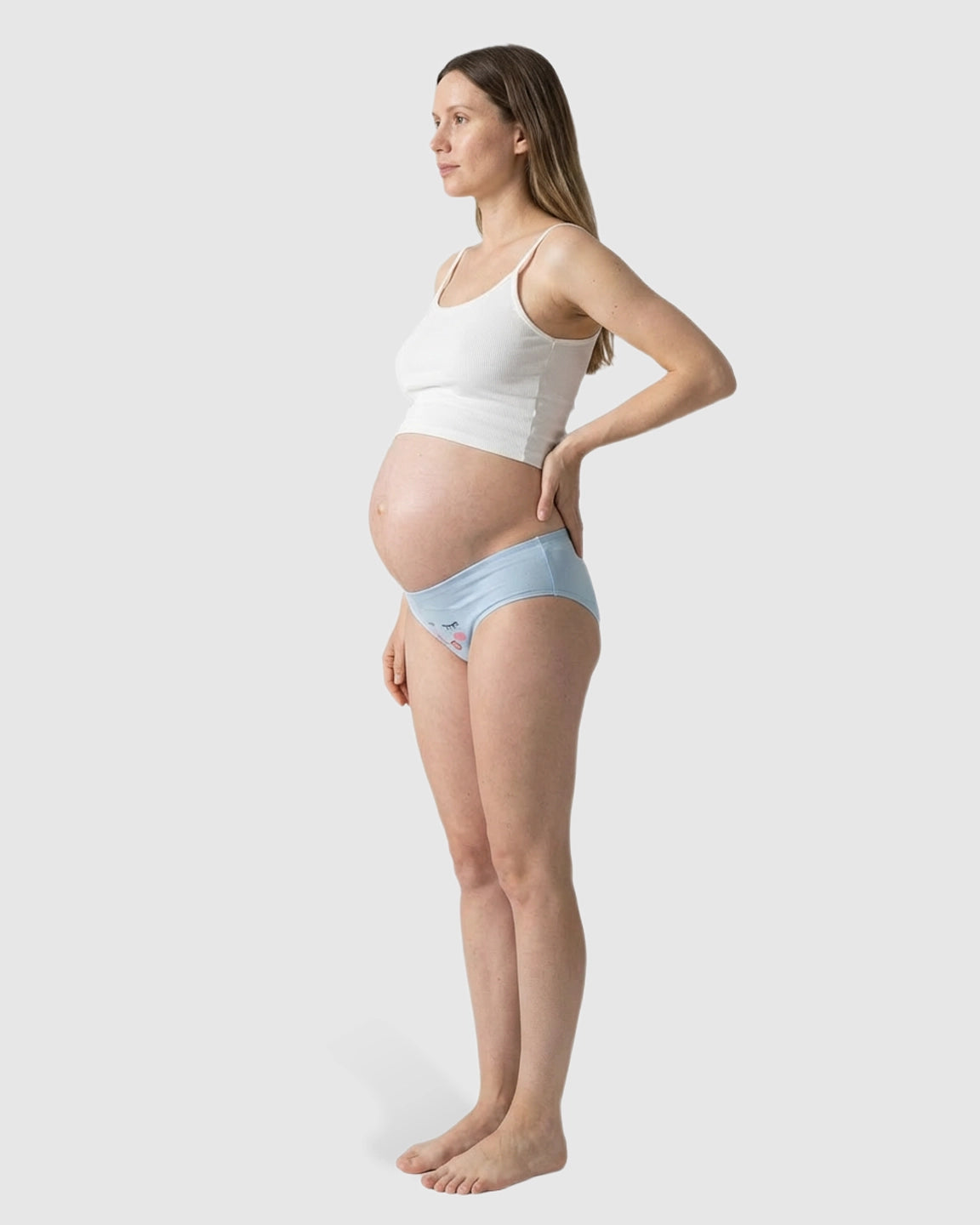 Cartoon Print Mid-Waist Seamless Maternity Underwear