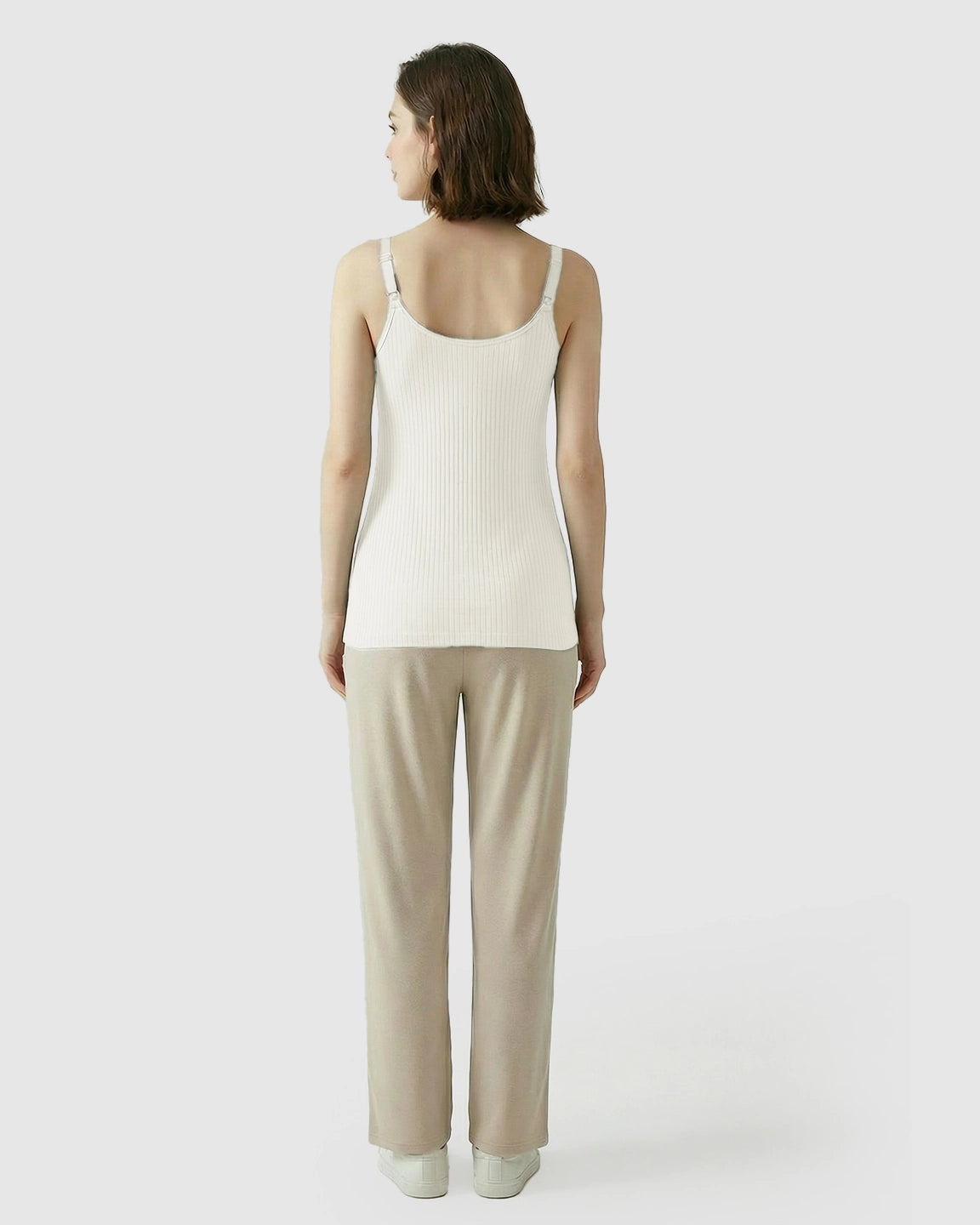 Easy-Access Crisscross Ribbed Nursing Camisole