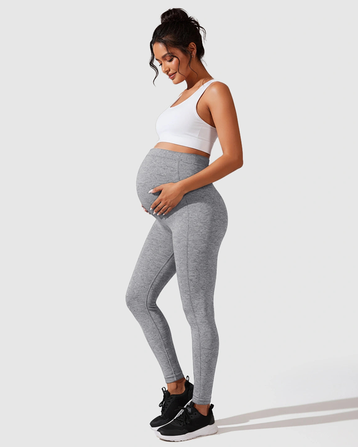 Seamless M-shape Maternity Leggings