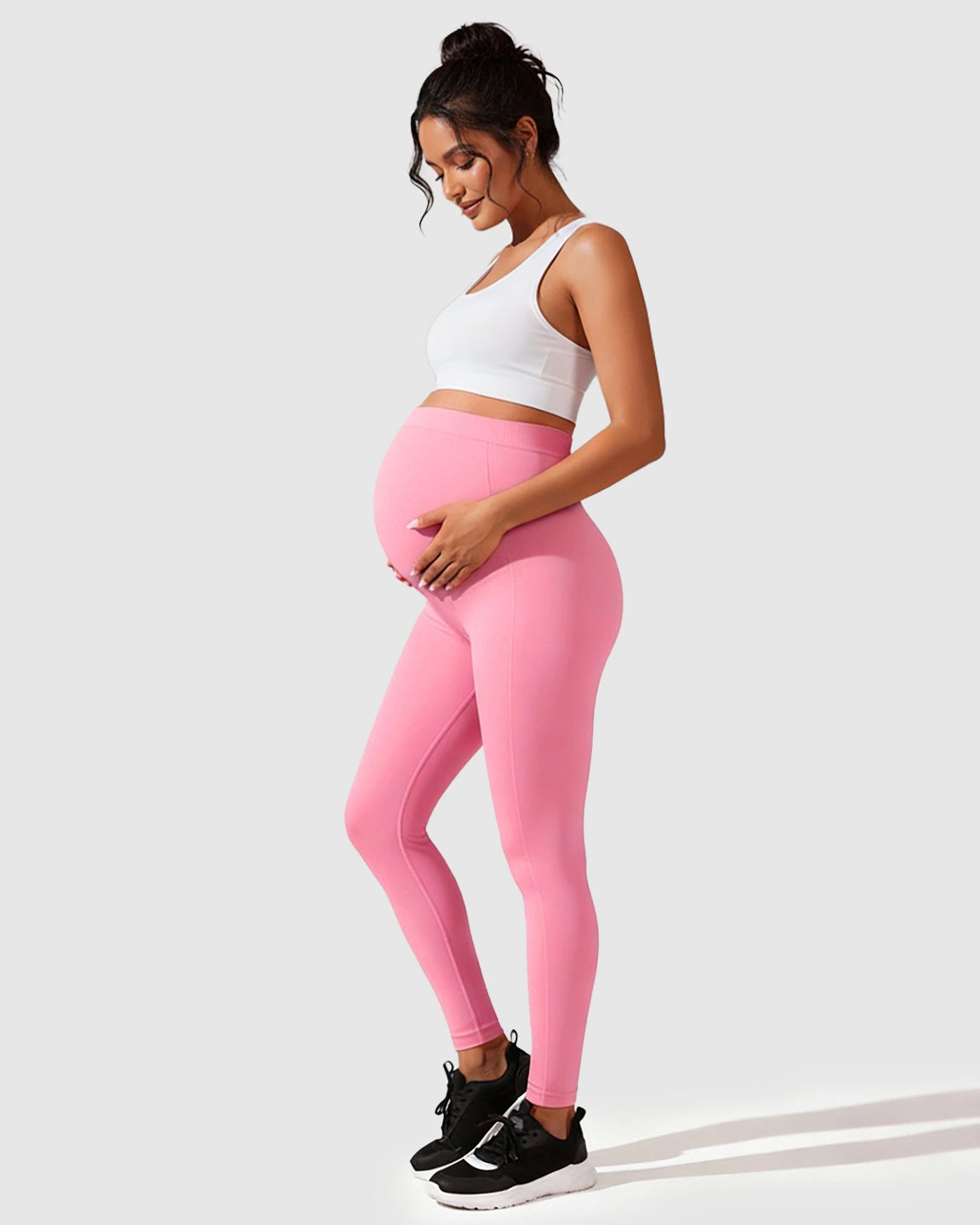 Seamless M-shape Maternity Leggings