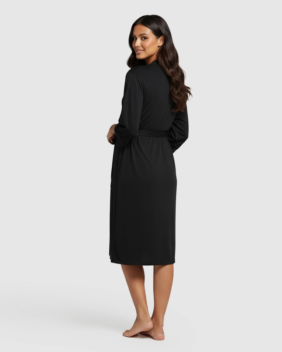 Mid-Length Classic Kimono Maternity & Postpartum Robe