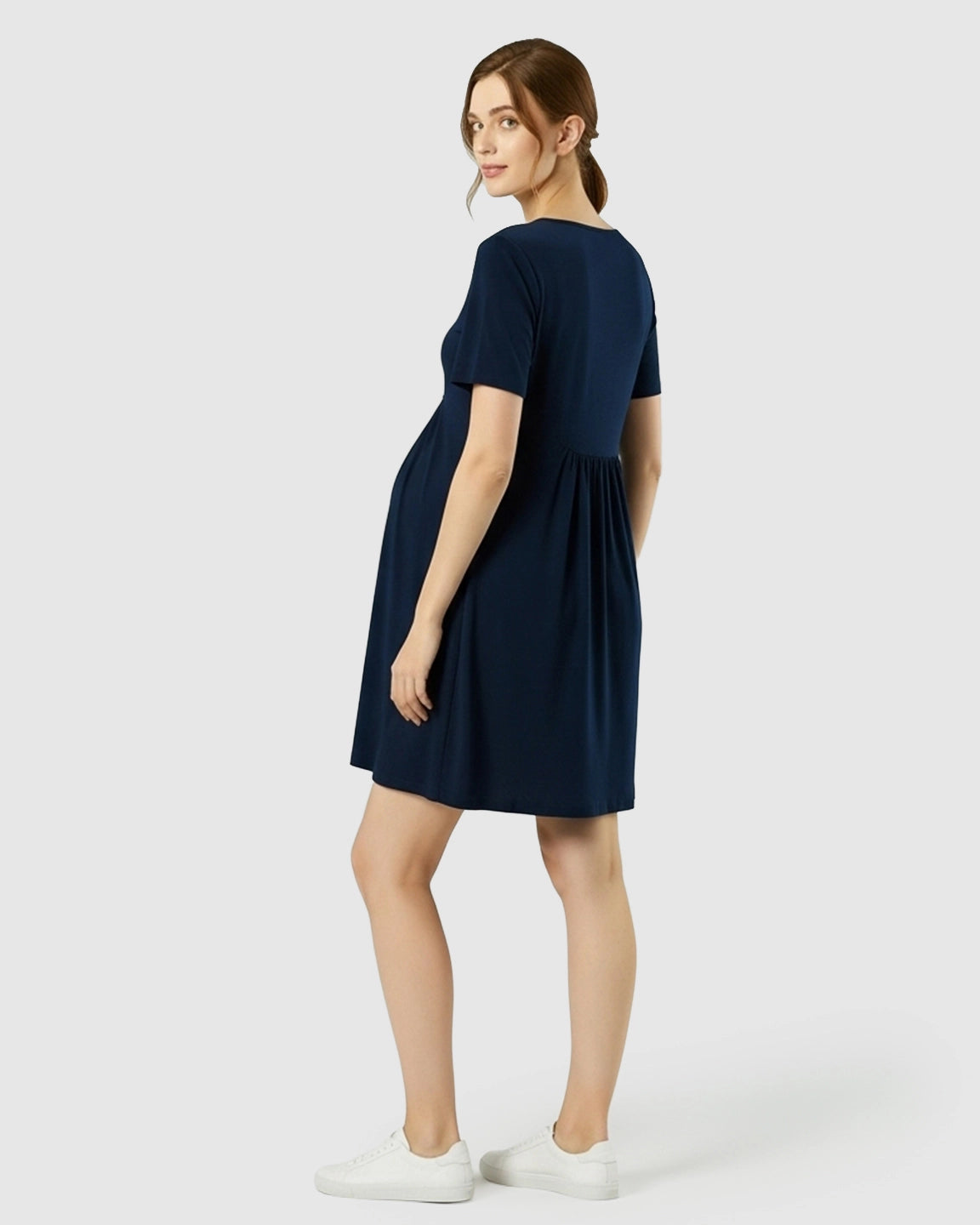 Relaxed-Fit A-Line Maternity Mini Dress