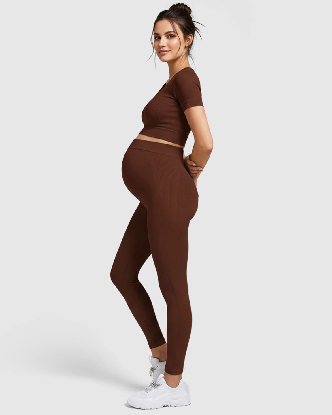 Nylon Stretch Comfort Fit Maternity Activewear Set