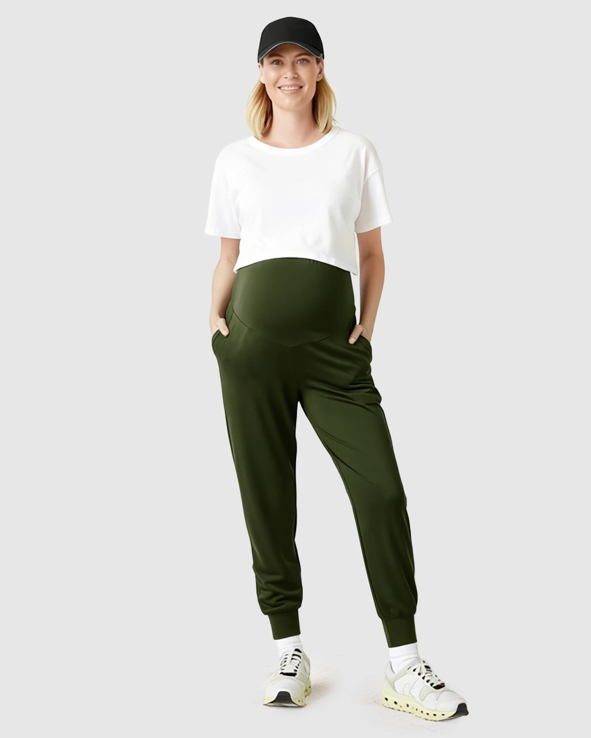 Supportive Slim-Fitting Maternity Joggers