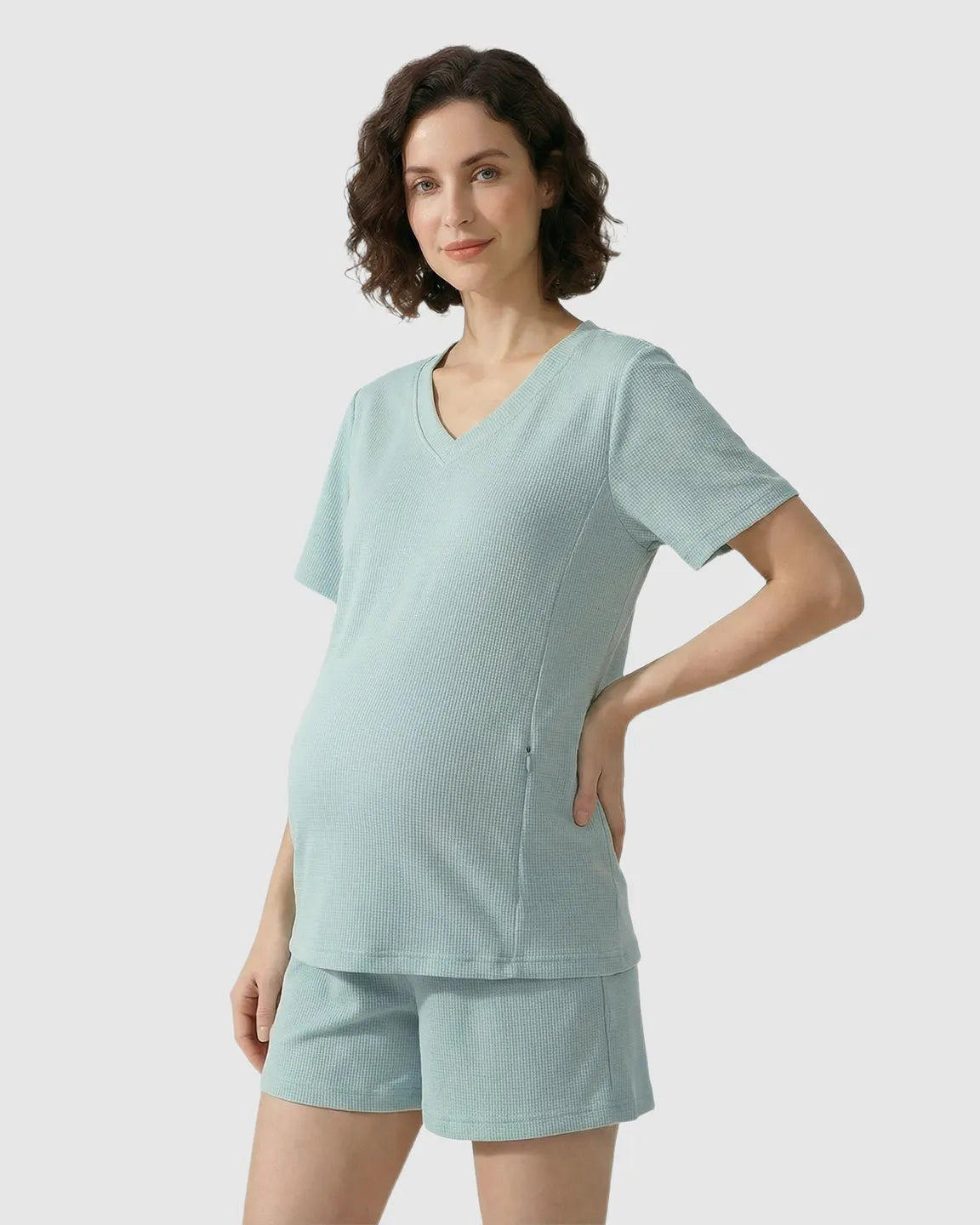 Discreet-Zip Nursing Relaxed Maternity Lounge Set