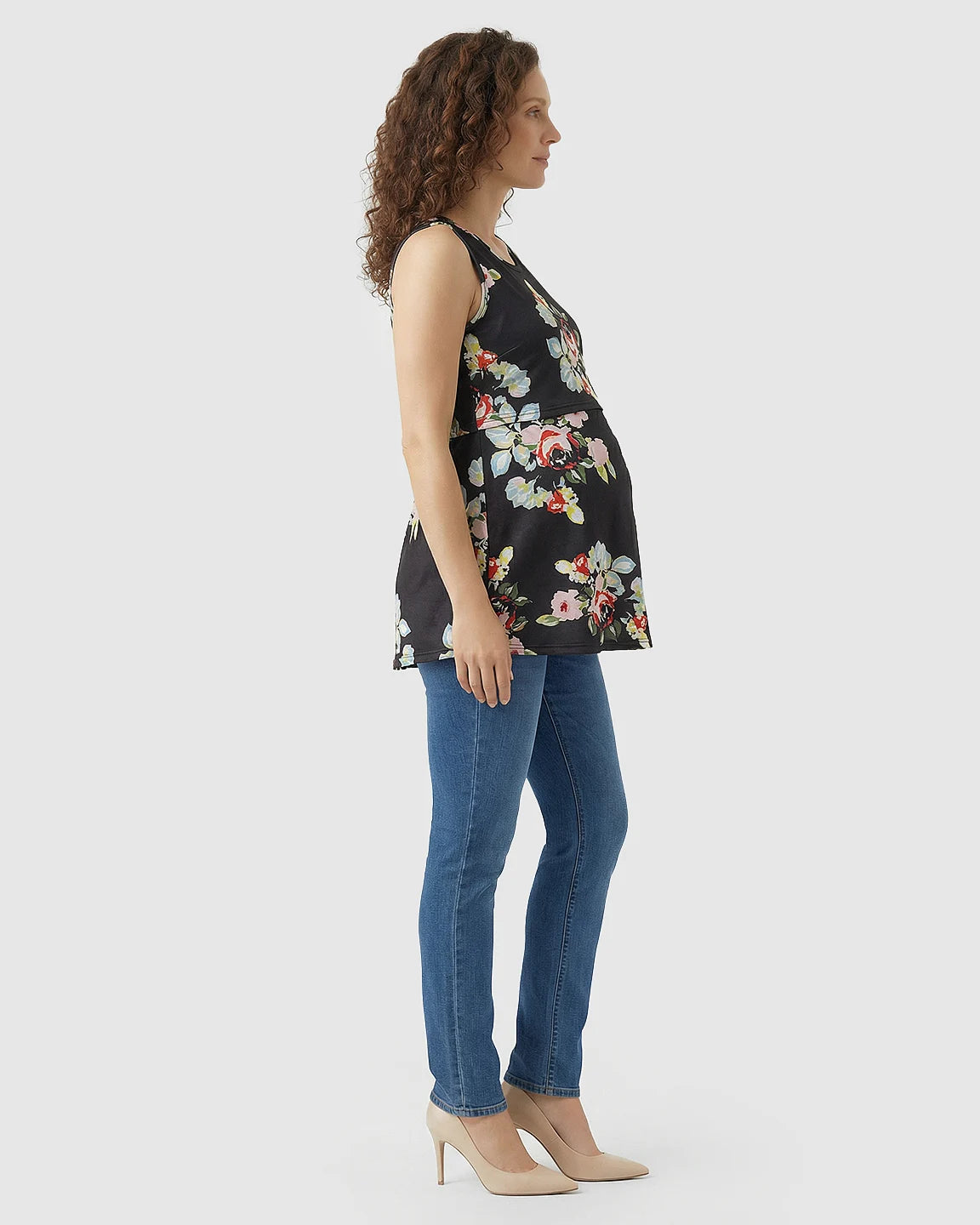 Easy-Nursing Floral Maternity Top