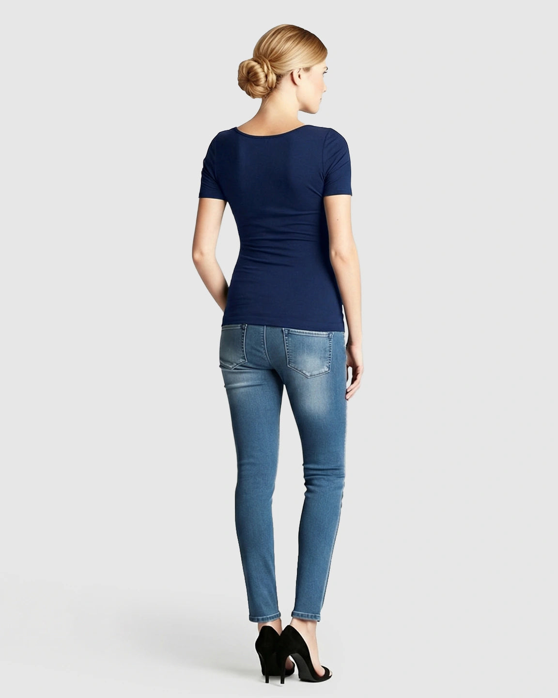 Stretch-Fit V-Neck Nursing T-Shirt