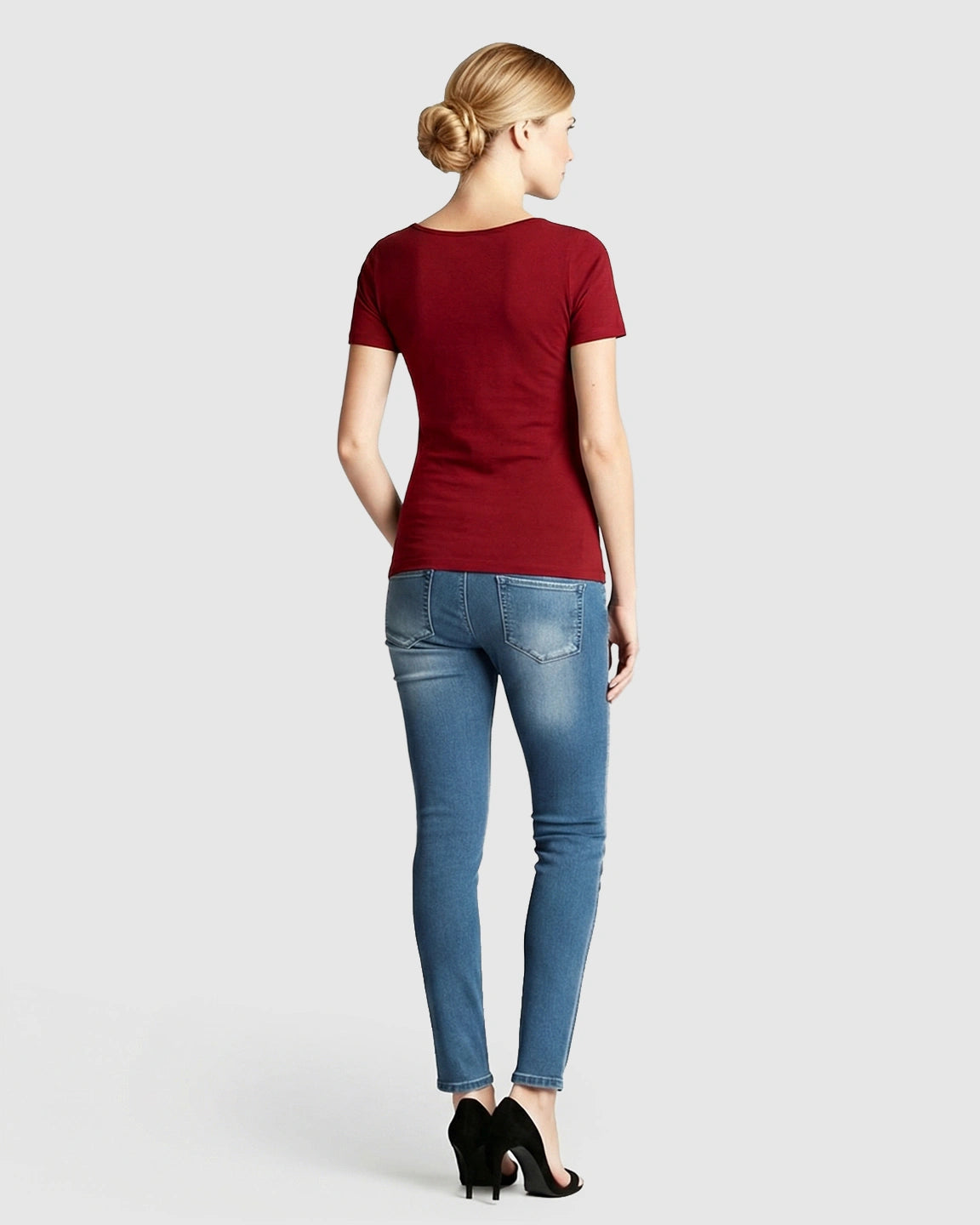 Stretch-Fit V-Neck Nursing T-Shirt