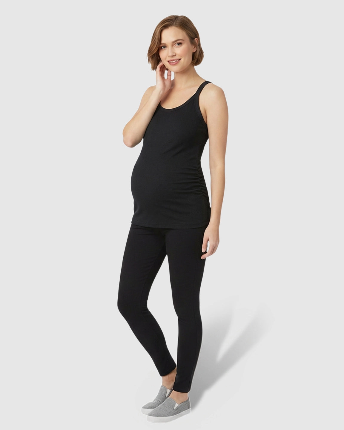 Scoop Neck Slim Fit Maternity & Nursing Tank Top