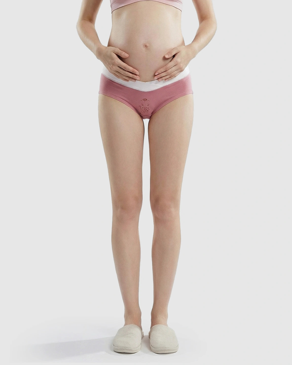 Cross Abdomen-Support Low-Waist Maternity Panties