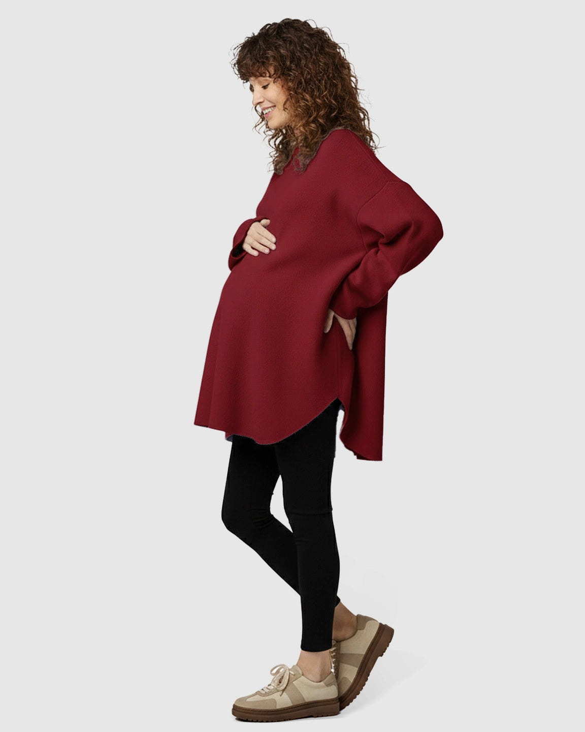 Cozy Woolen Loose-Fit Maternity Sweater