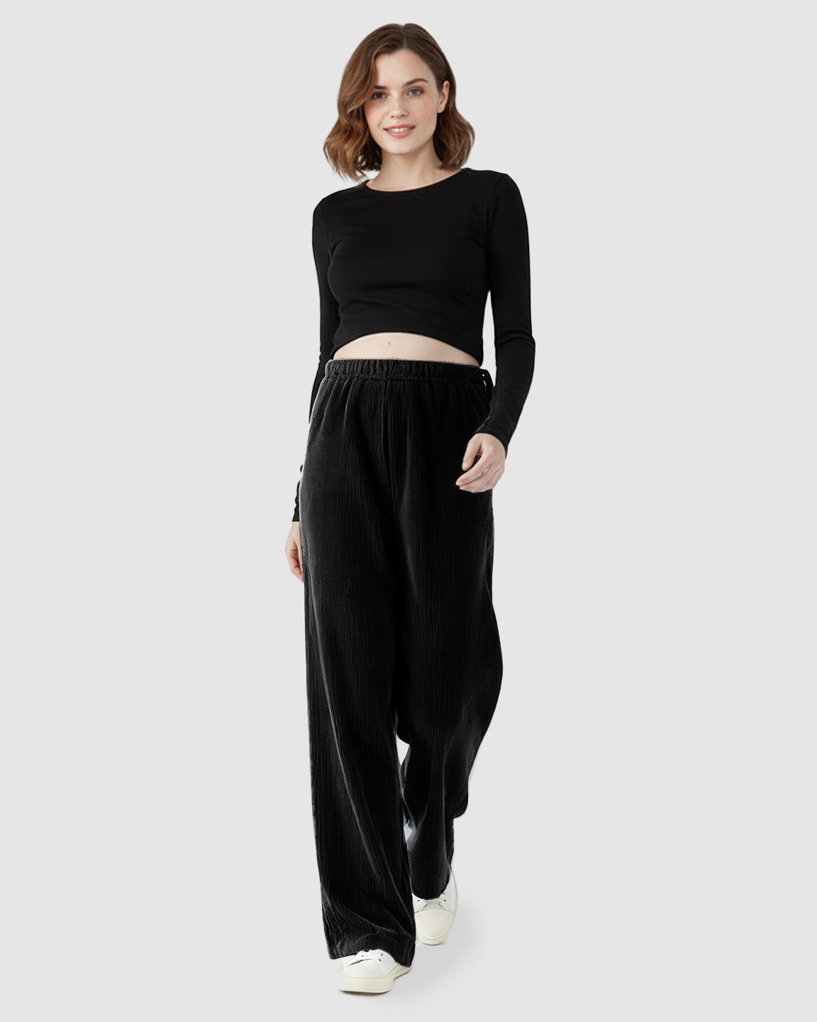 High-Waist Flowy Support Maternity Pants
