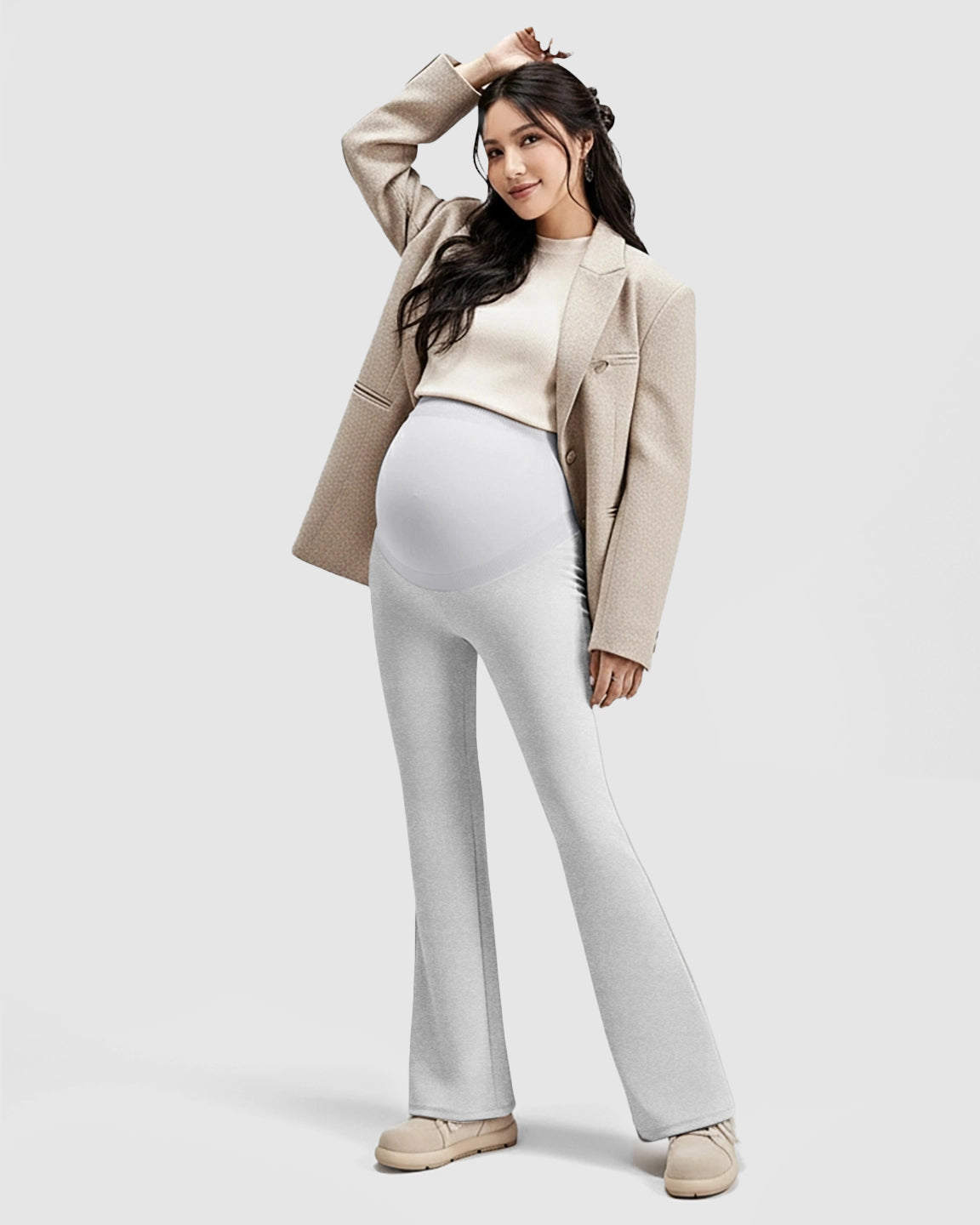High-Waist Belly Support Maternity Pants