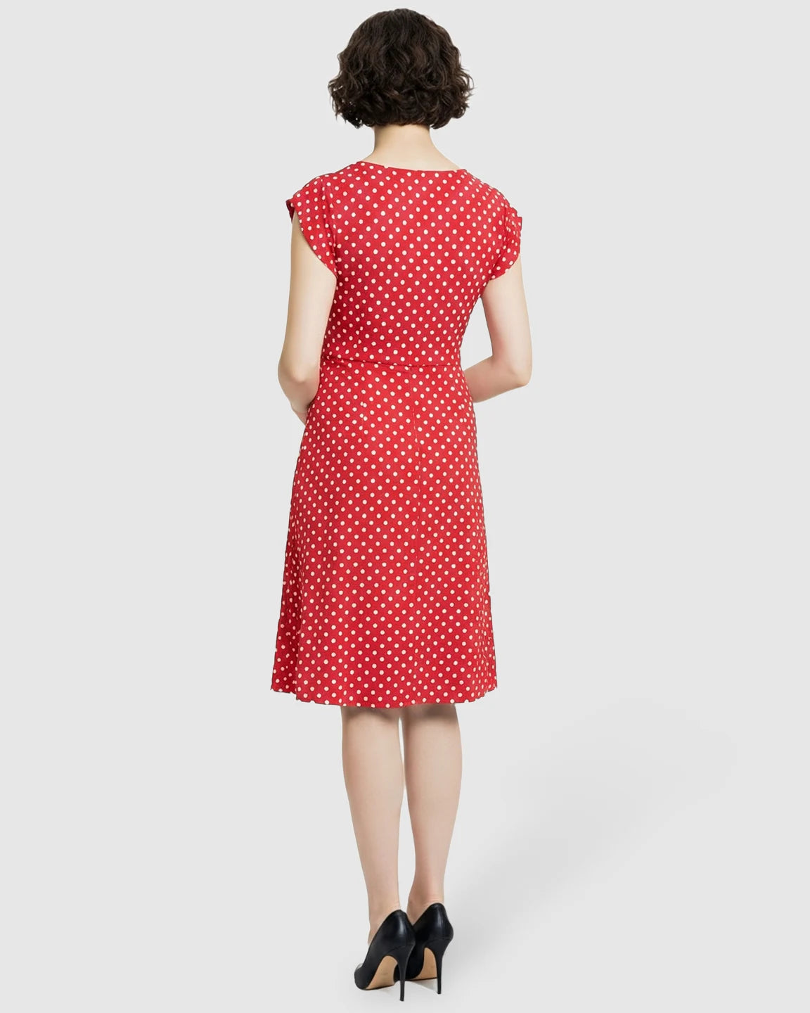 Easy Nursing Access Polka Dot Maternity Dress