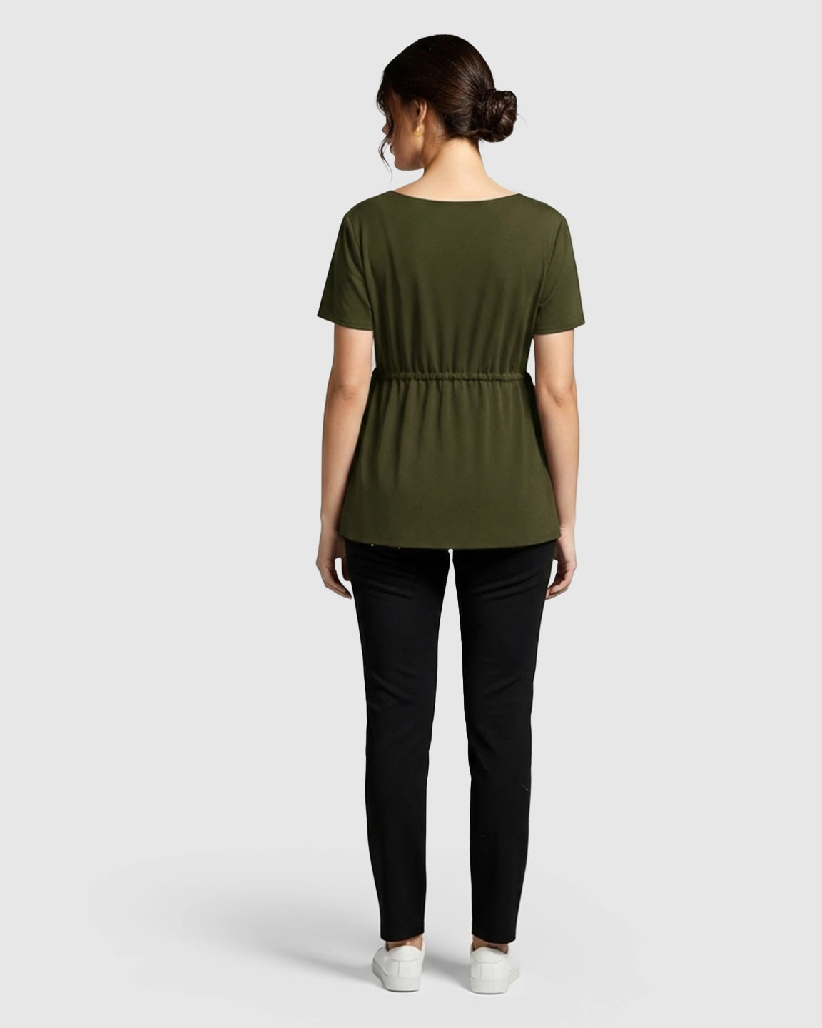 Elastic-Waist Babydoll Maternity Top