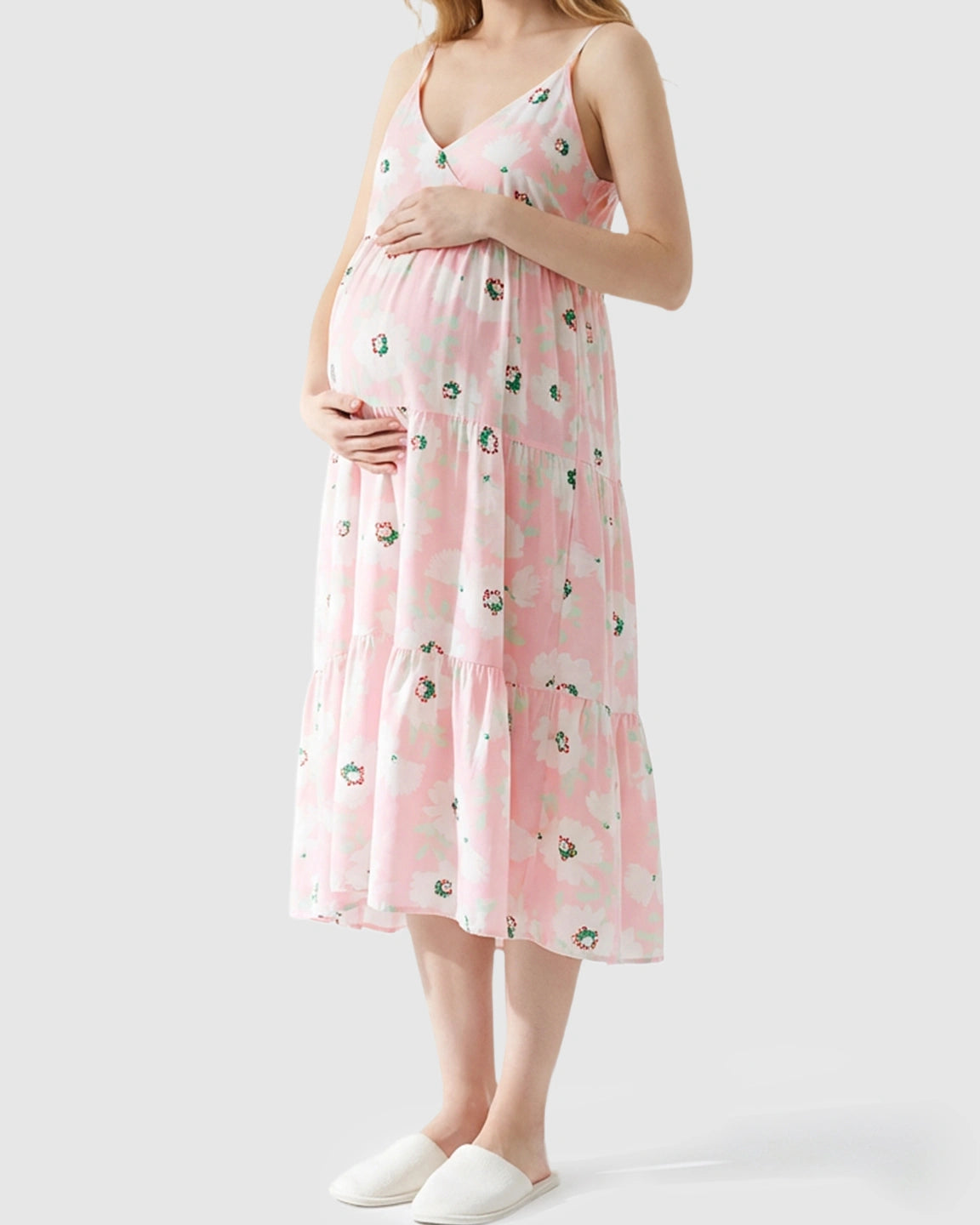 Sleeveless Empire Waist Maternity Nightdress