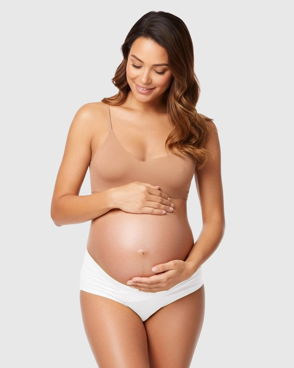 U-Shaped Low-Waist Seamless Cotton Maternity Briefs