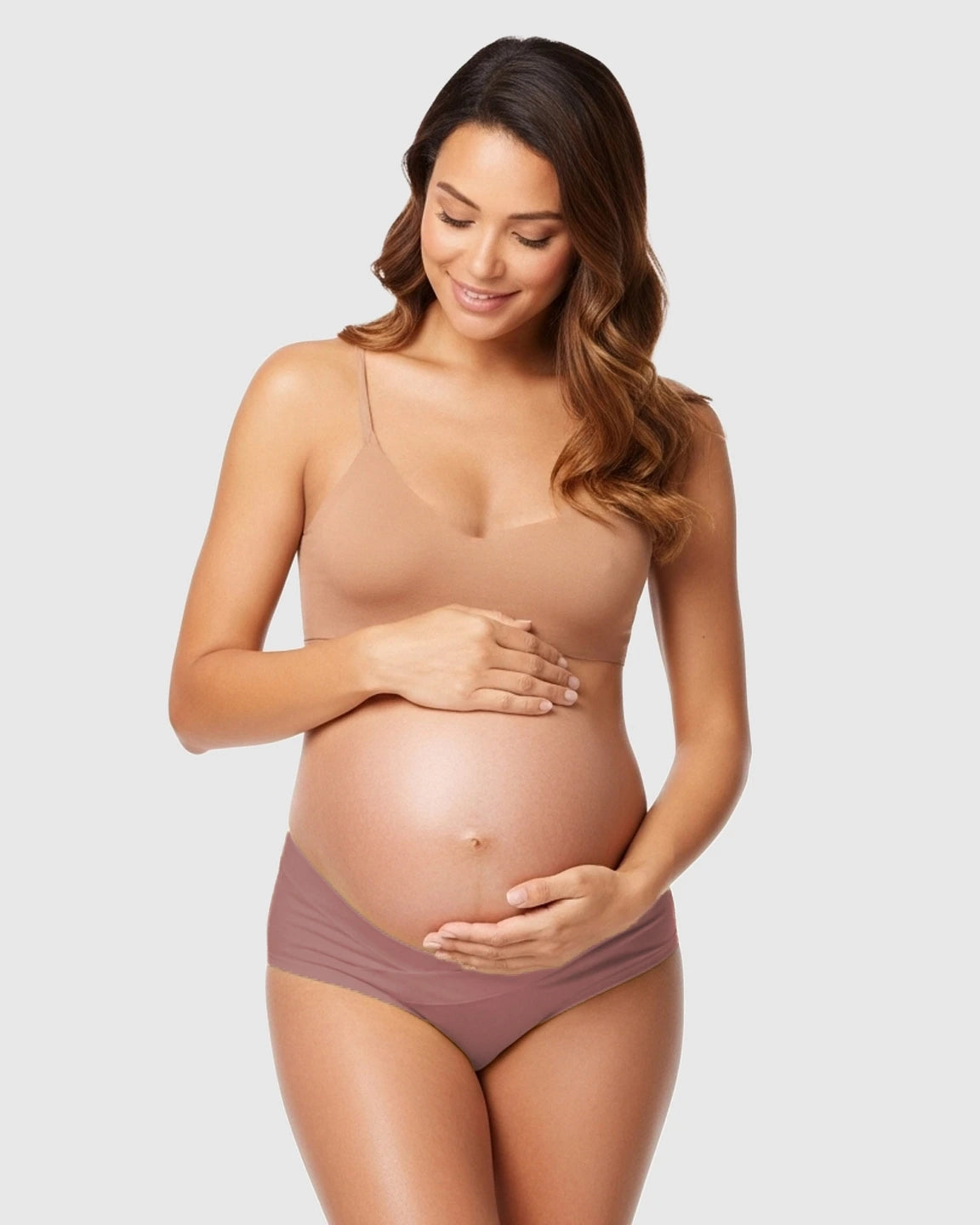 U-Shaped Low-Waist Seamless Cotton Maternity Briefs