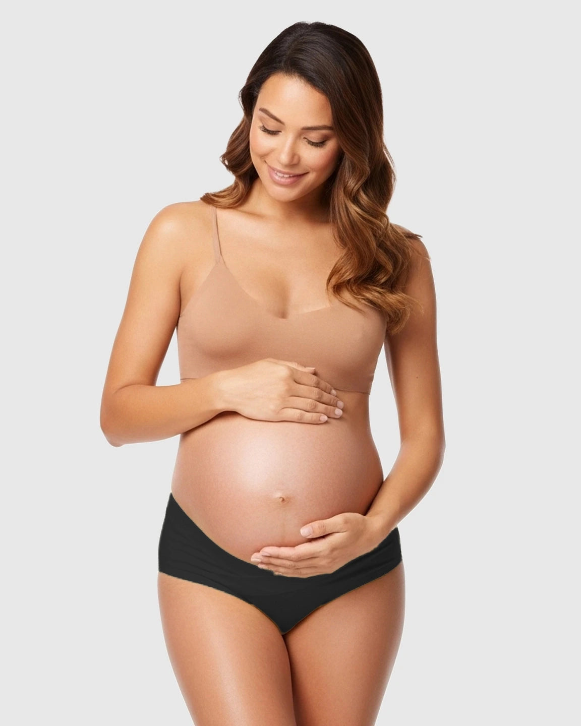 U-Shaped Low-Waist Seamless Cotton Maternity Briefs