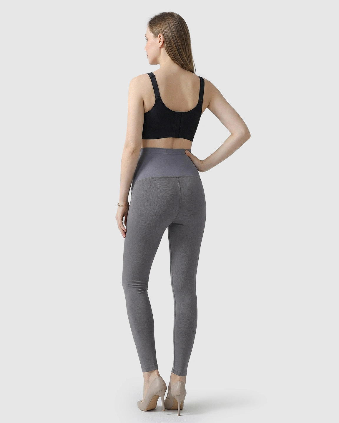 High-Waist Belly Support Maternity Leggings
