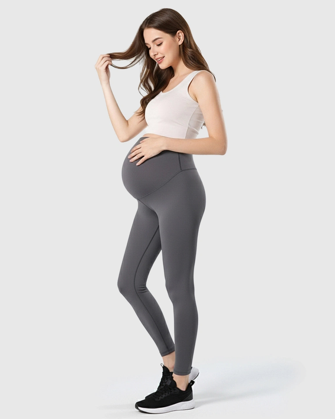 Double-Layer Belly Support Maternity Leggings