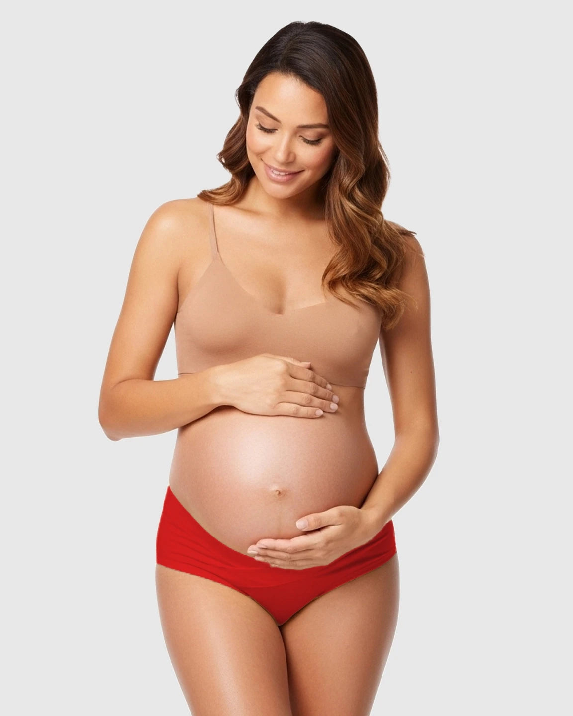 U-Shaped Low-Waist Seamless Cotton Maternity Briefs
