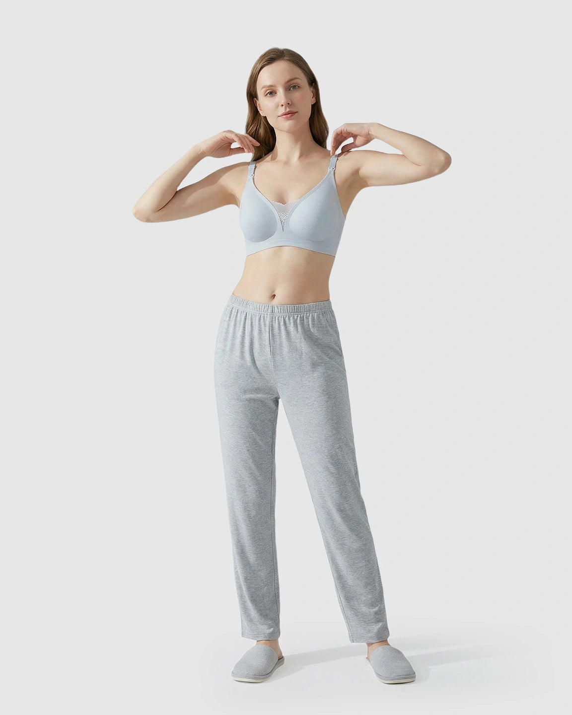 Thin Mesh Jelly Strip Design Nursing Bra