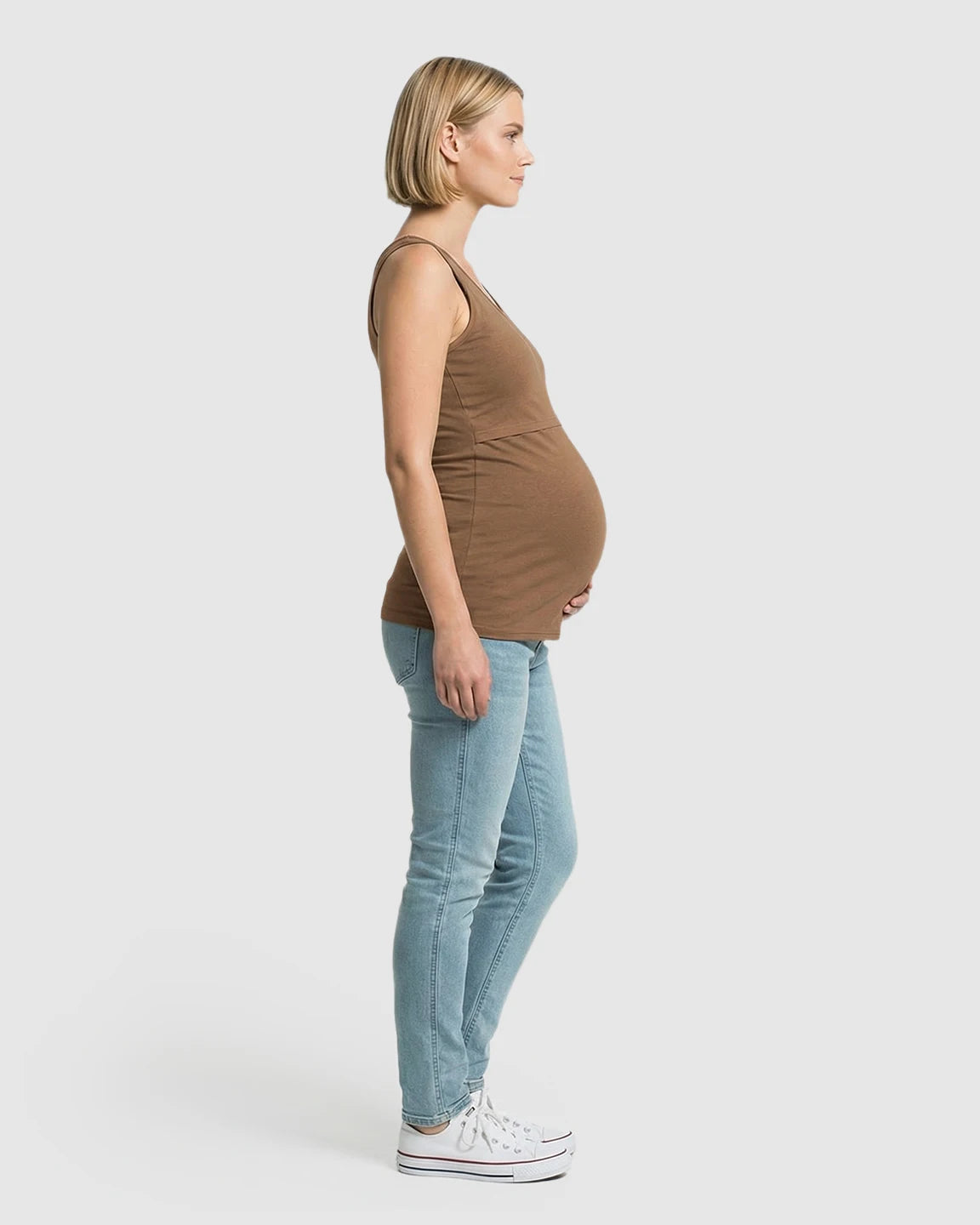 Stretch Nursing-Access Maternity Tank Top